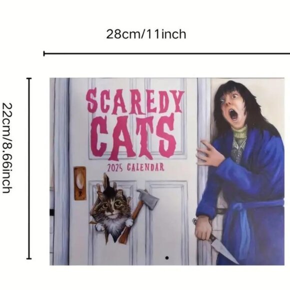 Scaredy Cats 2025 Calendar - Funny Horror-Themed Cat Calendar - Picture 3 of 3